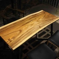 现代简约北欧新中式全实木办公桌设计师原木生态艺术空间办公家具